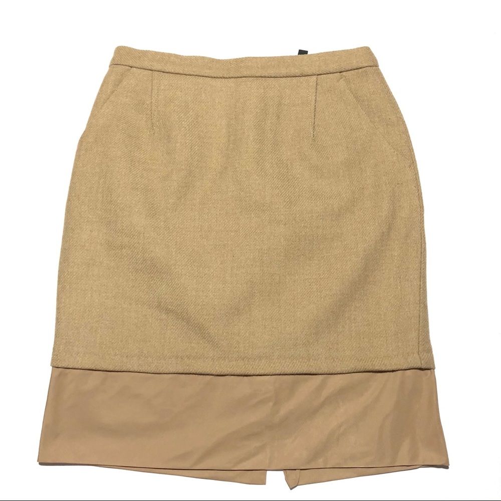 Heather Camel BCBG Jaden Pencil Knee-length Skirt